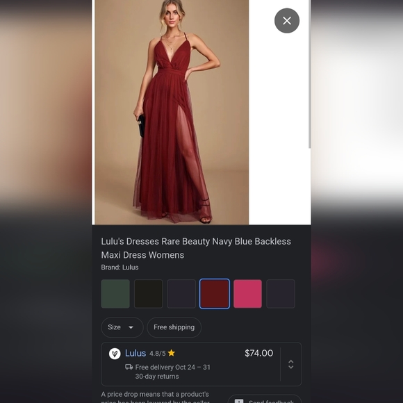 Rare Beauty Lulu's Maxi Backless Dress - Picture 2 of 5